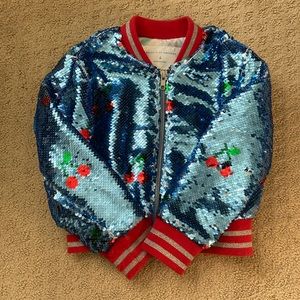 Sequin Bomber Jacket